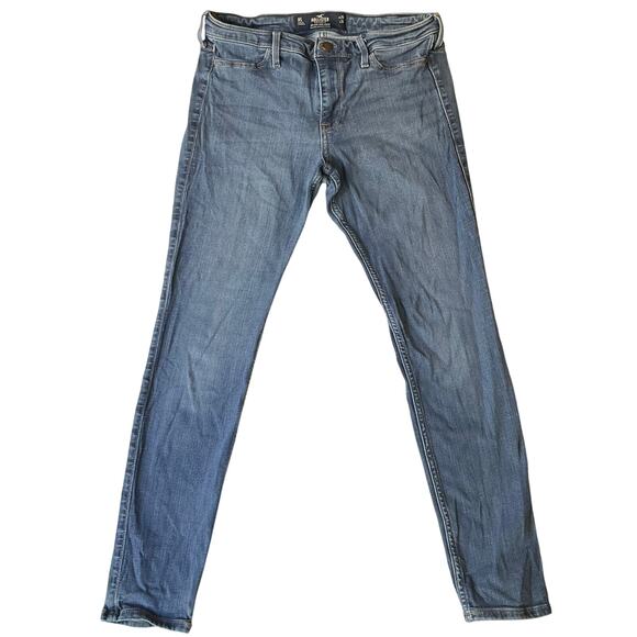 Hollister Women Jeans Leggings size 9S / W29 L26 Blue Mid Rise Stretch Boot Cut - Picture 1 of 10